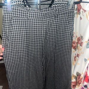 Wild Fable Black and White Plaid Wide Leg Pants